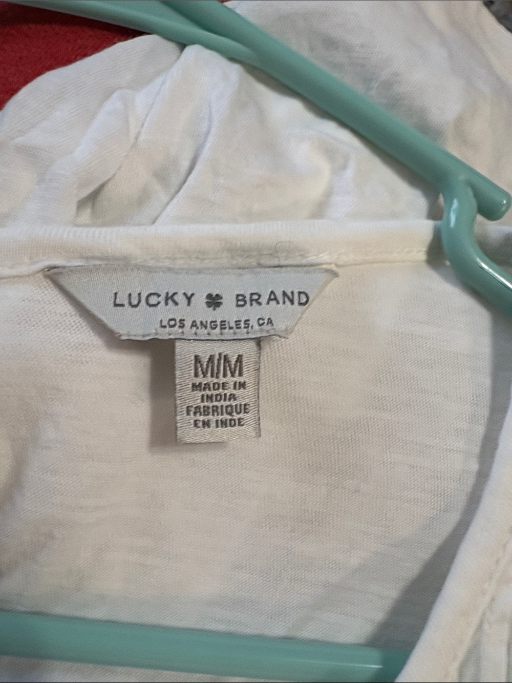 Lucky Brand White Embroidered Short-Sleeve Peasant Blouse - Picture 3 of 3